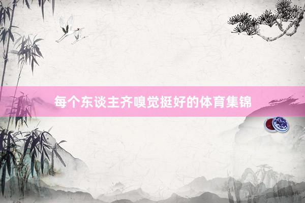 每个东谈主齐嗅觉挺好的体育集锦