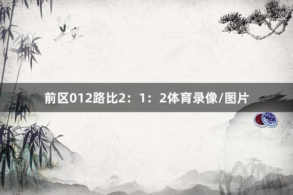 前区012路比2：1：2体育录像/图片