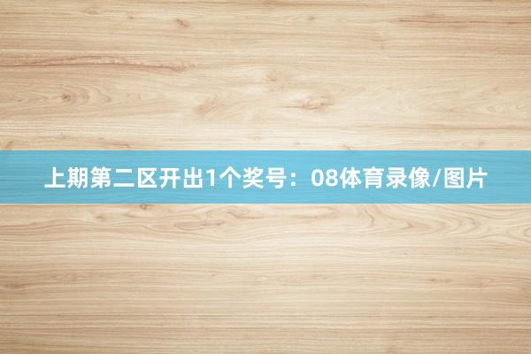上期第二区开出1个奖号：08体育录像/图片