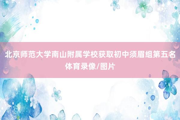 北京师范大学南山附属学校获取初中须眉组第五名体育录像/图片