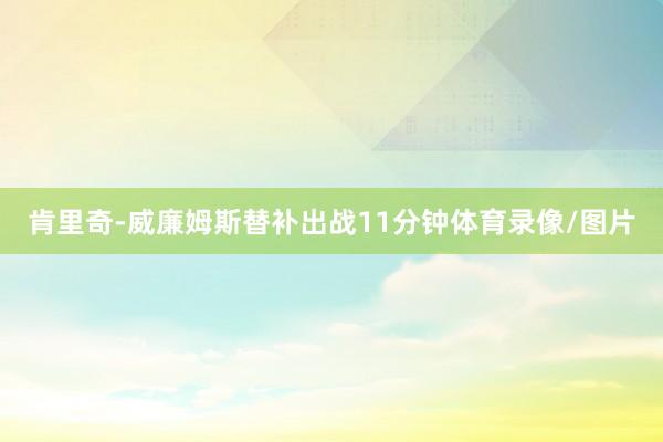 肯里奇-威廉姆斯替补出战11分钟体育录像/图片