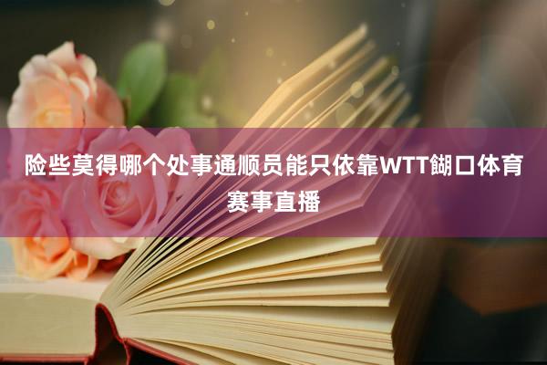 险些莫得哪个处事通顺员能只依靠WTT餬口体育赛事直播