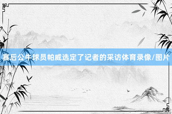 赛后公牛球员帕威选定了记者的采访体育录像/图片