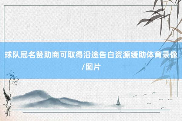 球队冠名赞助商可取得沿途告白资源缓助体育录像/图片