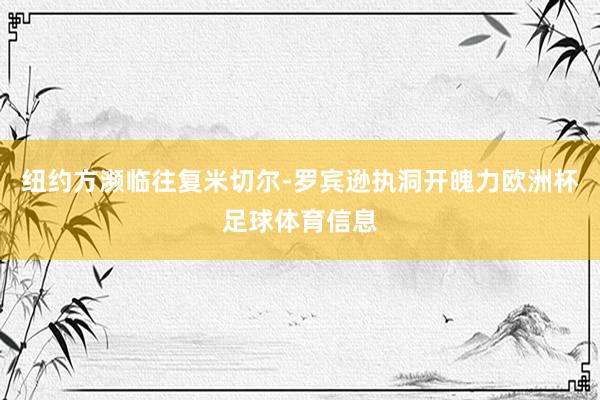 纽约方濒临往复米切尔-罗宾逊执洞开魄力欧洲杯足球体育信息