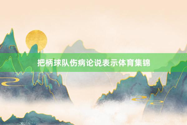 把柄球队伤病论说表示体育集锦