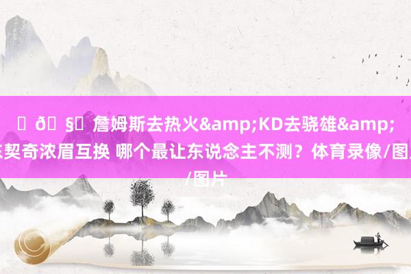 ❗🧐詹姆斯去热火&KD去骁雄&东契奇浓眉互换 哪个最让东说念主不测？体育录像/图片