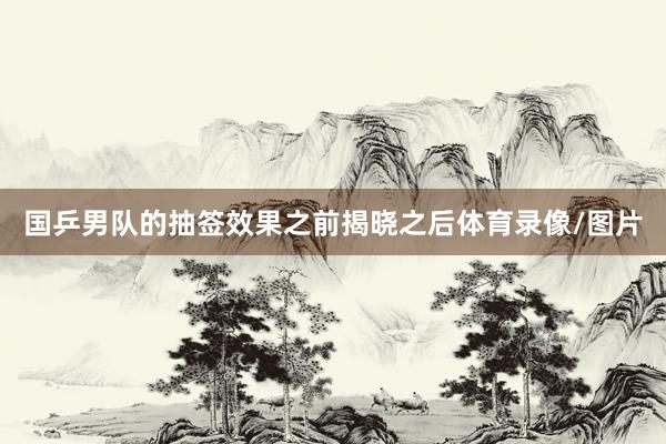 国乒男队的抽签效果之前揭晓之后体育录像/图片