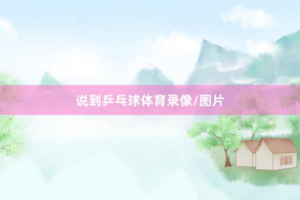 说到乒乓球体育录像/图片