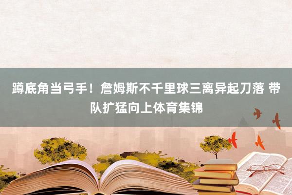 蹲底角当弓手！詹姆斯不千里球三离异起刀落 带队扩猛向上体育集锦