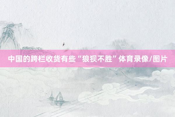 中国的跨栏收货有些“狼狈不胜”体育录像/图片