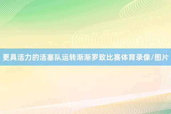 更具活力的活塞队运转渐渐罗致比赛体育录像/图片