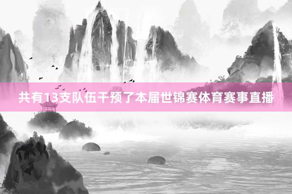 共有13支队伍干预了本届世锦赛体育赛事直播