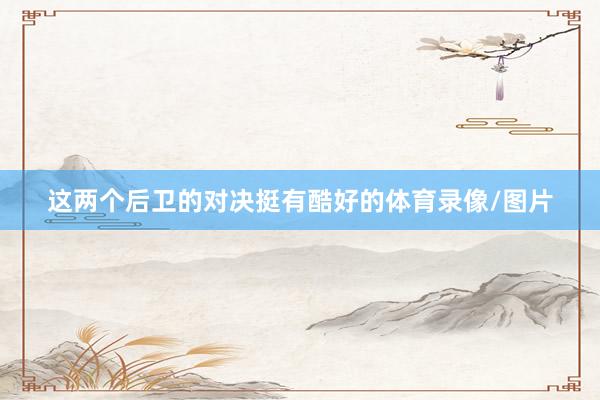 这两个后卫的对决挺有酷好的体育录像/图片