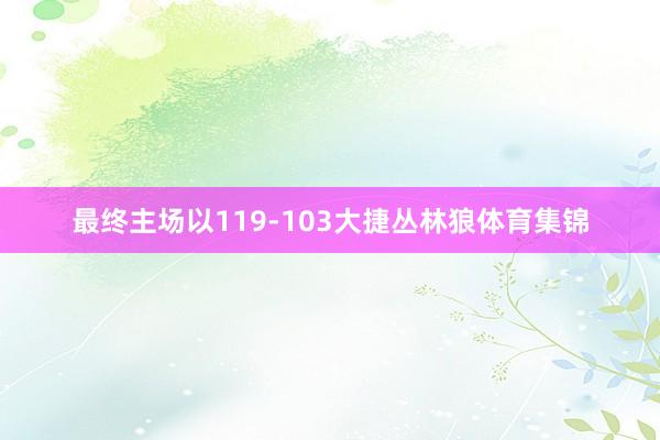 最终主场以119-103大捷丛林狼体育集锦