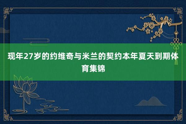 现年27岁的约维奇与米兰的契约本年夏天到期体育集锦