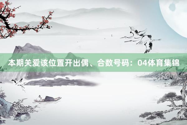 本期关爱该位置开出偶、合数号码：04体育集锦