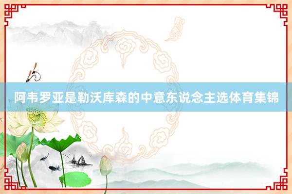 阿韦罗亚是勒沃库森的中意东说念主选体育集锦