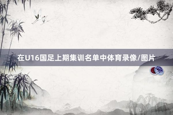 在U16国足上期集训名单中体育录像/图片