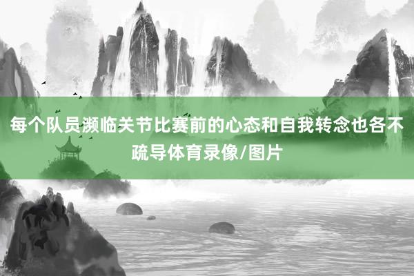 每个队员濒临关节比赛前的心态和自我转念也各不疏导体育录像/图片