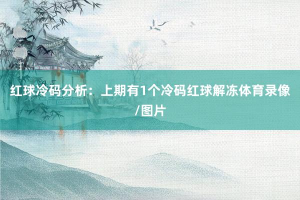 红球冷码分析：上期有1个冷码红球解冻体育录像/图片