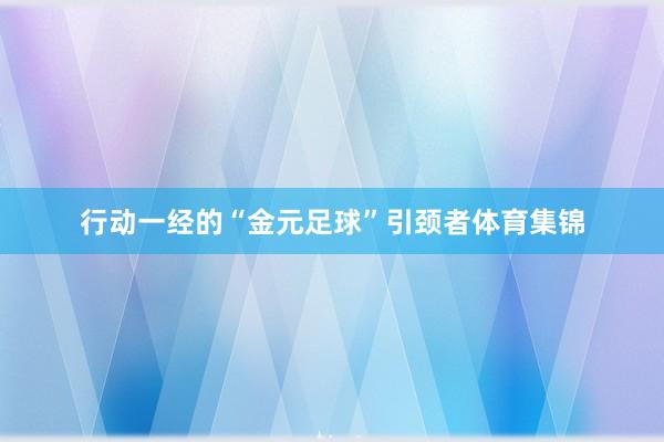 行动一经的“金元足球”引颈者体育集锦