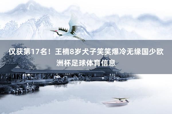 仅获第17名！王楠8岁犬子笑笑爆冷无缘国少欧洲杯足球体育信息