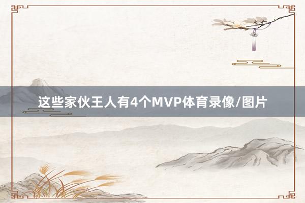 这些家伙王人有4个MVP体育录像/图片