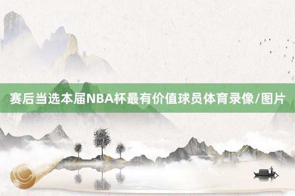 赛后当选本届NBA杯最有价值球员体育录像/图片