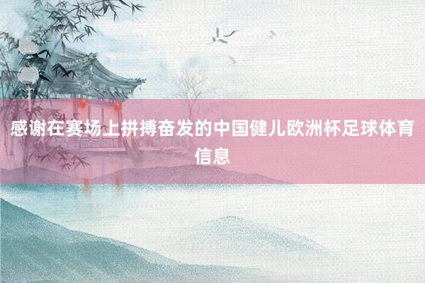 感谢在赛场上拼搏奋发的中国健儿欧洲杯足球体育信息