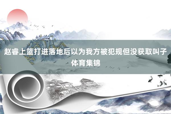 赵睿上篮打进落地后以为我方被犯规但没获取叫子体育集锦
