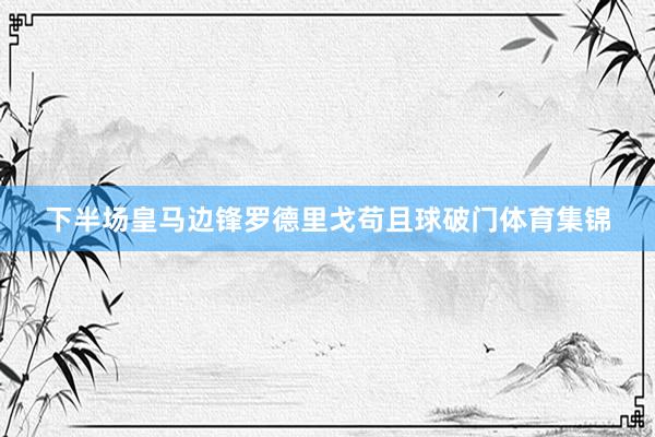 下半场皇马边锋罗德里戈苟且球破门体育集锦
