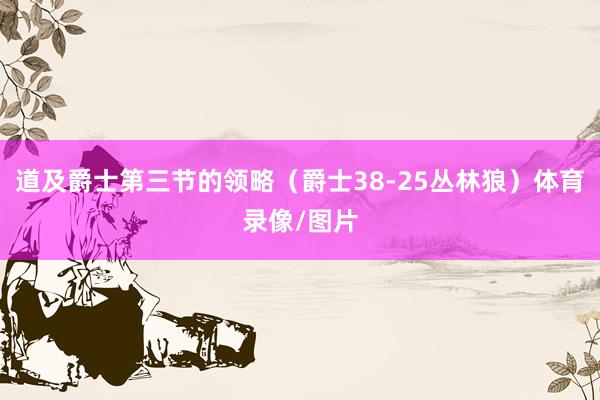 道及爵士第三节的领略(爵士38-25丛林狼)体育录像/图片
